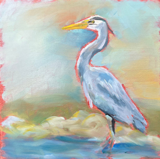 Blue Heron - 10"x10"